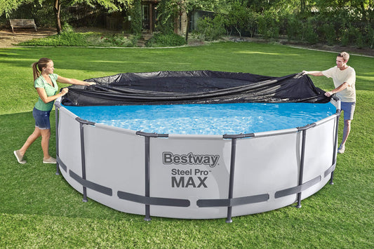 Bestway Cobertor 4 estaciones para piscinas redondas elevadas de 366 cm de diámetro