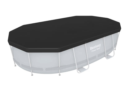 BESTWAY Cobertor de Invierno Ovalado 427x230 cm para Piscinas Ovaladas de 427x250 cm Negro
