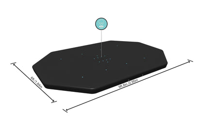 BESTWAY Cobertor de Invierno Ovalado 305x184 cm para Piscinas Ovaladas de 305x200 cm Negro