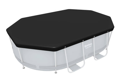 BESTWAY Cobertor de Invierno Ovalado 305x184 cm para Piscinas Ovaladas de 305x200 cm Negro