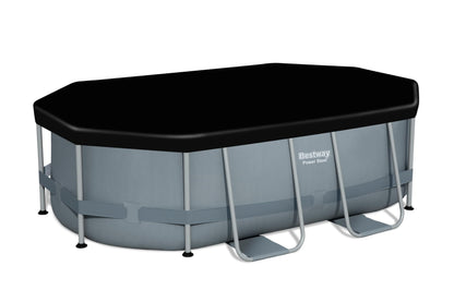 BESTWAY Cobertor de Invierno Ovalado 305x184 cm para Piscinas Ovaladas de 305x200 cm Negro