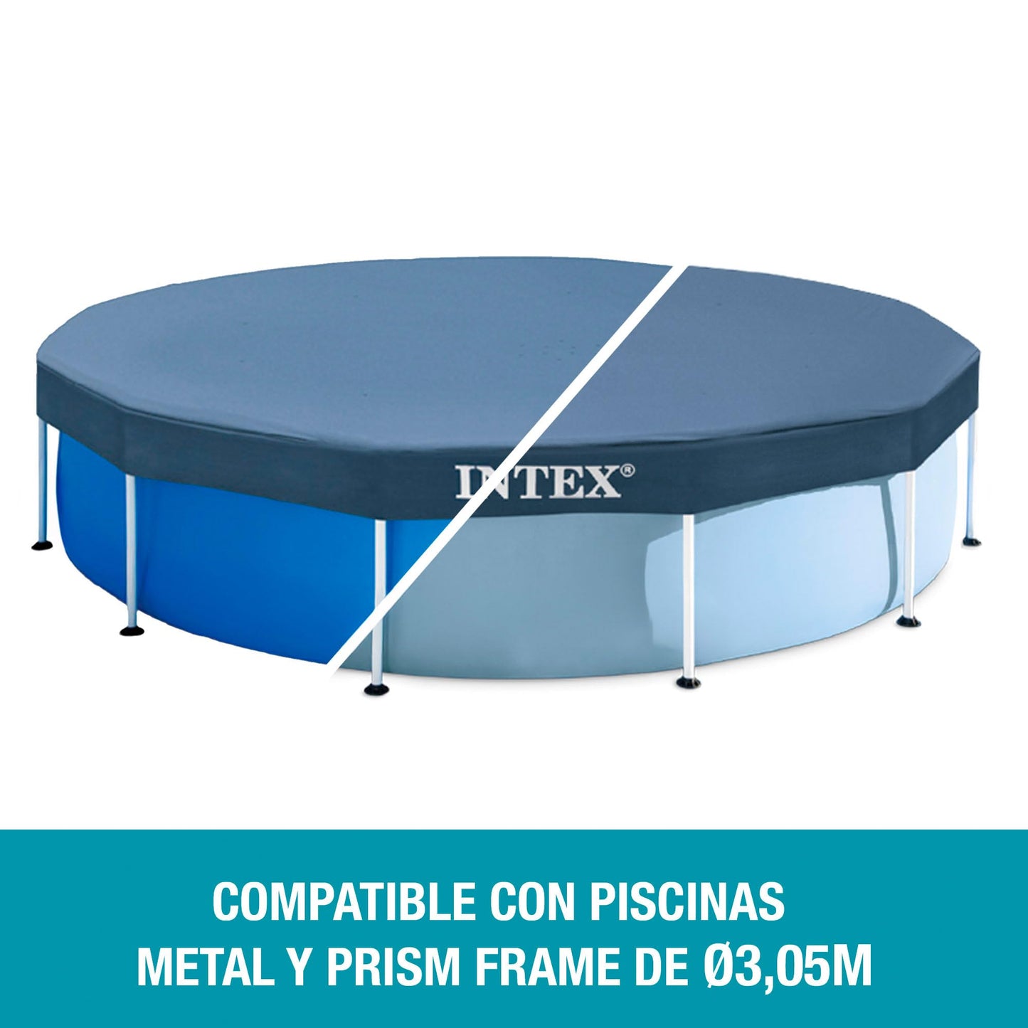 Intex 50966 - Cobertor para Piscinas Desmontables Metal y Prism Frame 305 cm