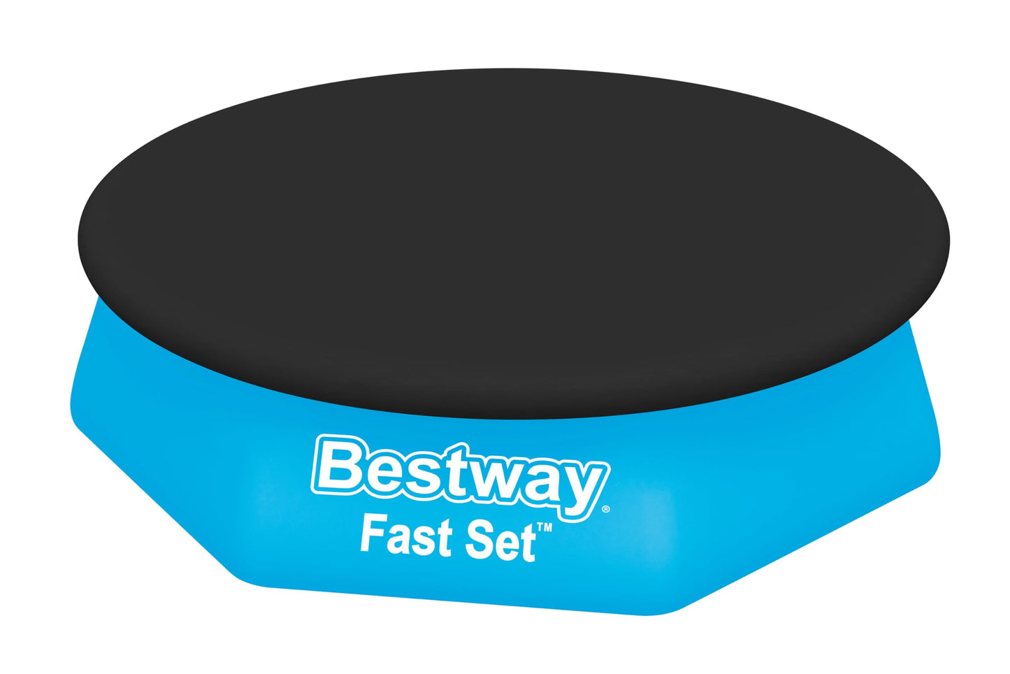BESTWAY Cobertor de Invierno Redondo Ø240 cm de PVC para Piscinas Negro