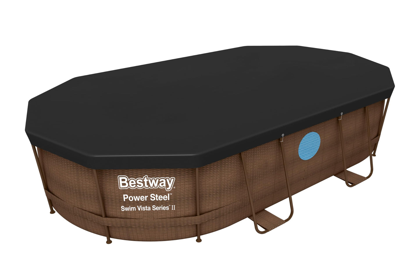 BESTWAY Cobertor de Invierno Ovalado 427x230 cm para Piscinas Ovaladas de 427x250 cm Negro