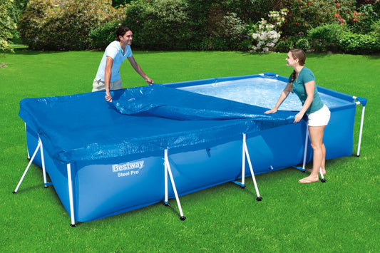 BESTWAY Cobertor de Invierno Rectangular 410x226 cm para Piscinas Rectangulares de 400x211 cm Azul