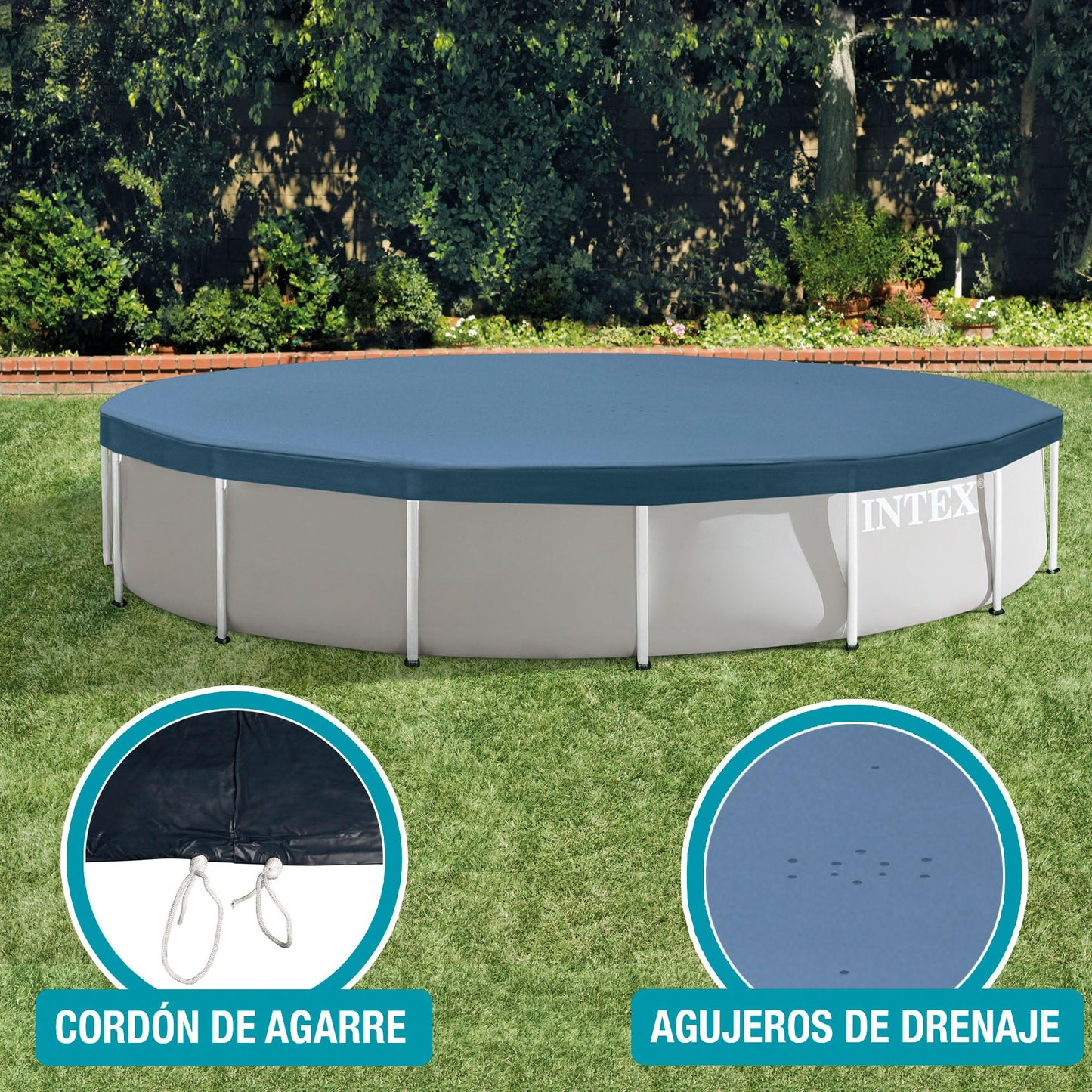 Intex 50966 - Cobertor para Piscinas Desmontables Metal y Prism Frame 305 cm